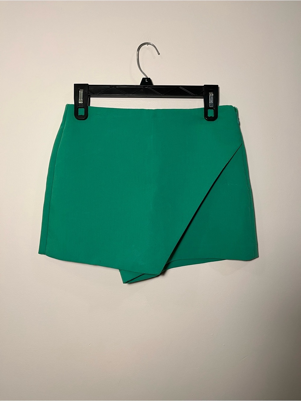 Zara Emerald Asymmetrical Wrap Skort